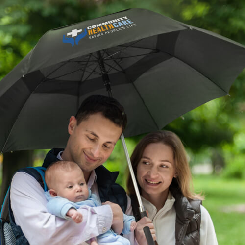 printed rain umbrellas